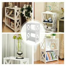 3 Tier Small Bedside Table Cabinet Side End Coffee Tea Table Nightstand Storage Shelf, Waterproof Practical Bookshelf For Any Places, Such As Living Room, Bedroom,Bathroom, Office, Hallway Etc.