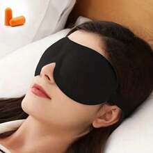3D Contoured Sleep Mask For Men & Women - Memory Foam Light Blocking Eye Mask & Blindfold - Soft Comfortable Natural Sleeping Eye Shade For Travel, Yoga, Nap, Camping, Bedroom, Office, Spa, Black