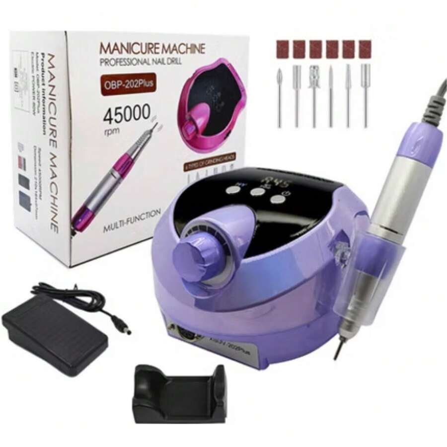 Pulidor Drill Taladro Para Uñas 45000 Revoluciones Profesional Uso Rudo 202PLUS - Tipo de Enchufe A USA (110-127V) - Ver 1