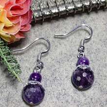 Zhenwei xina 1 Pair Of Summer Limited Edition Women's Natural Amethyst Purple Allure Faceted & Smooth Dangle Earrings - Perfect For Moms And Best Friends, Ideal Party Gift