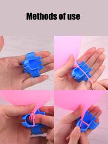 3/5Pcs Balloon Knotter And Inflator, Tying Balloon Tool, Wedding Birthday Party Decoration Arrangement Latex Balloon, Easy Tying Balloon Knotting Tool For Latex And Metal Balloons Quick Tying Plastic Accessories For Party Decoration, Weddings, Birthdays, Anniversaries, Graduation, New Year's Eve And More.