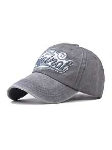 1 件装棒球帽 水洗原点刺绣运动棒球帽 个性化帽子