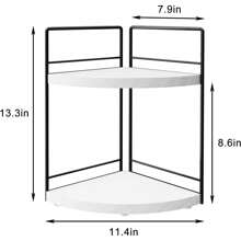 2 Pack Bathroom Counter Organizer,2 Tier Corner Bathroom Counter Organizer, Wooden Vanity Organizer For Bathroom Organizers And Skincare Cosmetics Dresser Storage