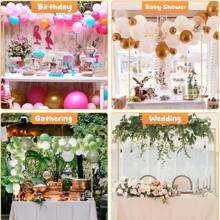 锻铁金色矩形桌腿，坚固奢华的金色客厅桌，高端耐用的装饰框架适合生日、浪漫求婚、婚礼、节庆、摄影 - 金色 - 查看 7