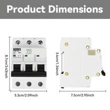 CILIA 1/2/4pz Interruttore automatico 3P 16A 400V 6kA Curva C C10/16/20/25/32/40/50 - Connessione DIN universale per qualsiasi quadro elettrico