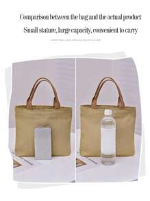 Aangepaste grafische student all-match tote bag, nieuwe canvas handtas, canvas tote bag-ontwerp voor dames, schattige tas met berenlogo
