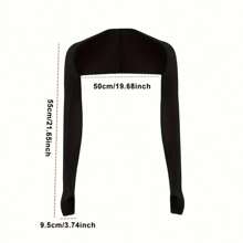 1pc Ultra-Breathable Ice Silk Arm Sleeves - UV-Blocking Sun Protection For Outdoor Sports - , Cooling Full-Length Gloves