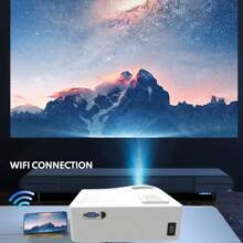 ZZPQVT Projector, Built-In 1080p Home Theater Video Projector, 8000 Lumens, Capable Of Displaying 50-200-Inch High-Definition Large Screens, Compatible With Hd/Usb/Vga/Av/Smartphones/Laptops, Suitable For Home Use - White - View 10