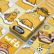 Sanrio 92pcs/Box Sanrio Photo Card Sticker Set, 60pcs Double-Sided Small Cards & 32pcs Stickers, High-Definition Color Print LOMO Cards, Boxed Photo Cards, Cartoon Collectible Cards, Postcards, Holiday & Party Gift