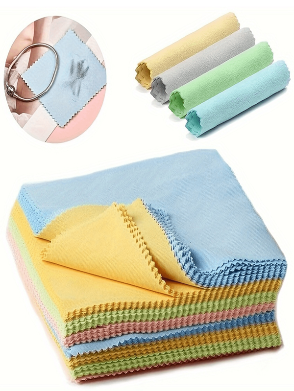 100 piezas de paños de limpieza de microfibra, toallitas de limpieza de varios colores, adecuadas para gafas, cámaras, teléfonos inteligentes, suaves, gruesas y sin olor, de uso múltiple