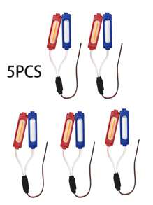 1-2-5 Stück/Set 12V COB Rot & Blau Blinklicht, geeignet für Motorrad, Fahrrad, Elektrofahrzeug Atmosphäre Dekorationszubehör - COB-Blitz - Übersicht 11