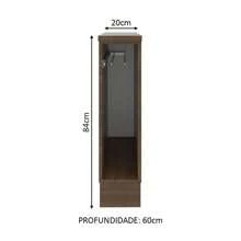 Mueble Cocina Madesa 20x60cm Con Encimera  Lux, Glamy, Agata - Marrón - Ver 3