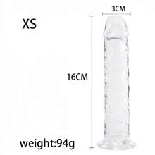 6 Sizes Crystal Clear Jelly Realistic Dildo With Suction Cup Huge Clear Penis Dick Anal Plug Butt Plug, Vaginal Anal Stimulation Products, Sex Toys For Male Female Gay Lesbian Adult Fun, Couples Christmas New Year Halloween Valentine's Day Birthday Gift Couples Gift Portable In Pack SM Sex Toys For Female Male Couples Gay Lesbian Sex Family And Travel Use