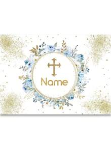 1pc Customizable Baptism Flower Wreath With Greenery, New Design Photo Studio Photography Backdrop Material Mother's Day Graduation,Multi-Functional,Adjustable, Ornamental,Reusable,Exquisite,Adorable,High-Quality,Modern,Colorful,Cute,Comfortable,Stylish,Custom,Personalized,Unique,Ideal Gifts For Him,Ideal Gifts For Her,Home Refresh,Customized Banners & Pennants