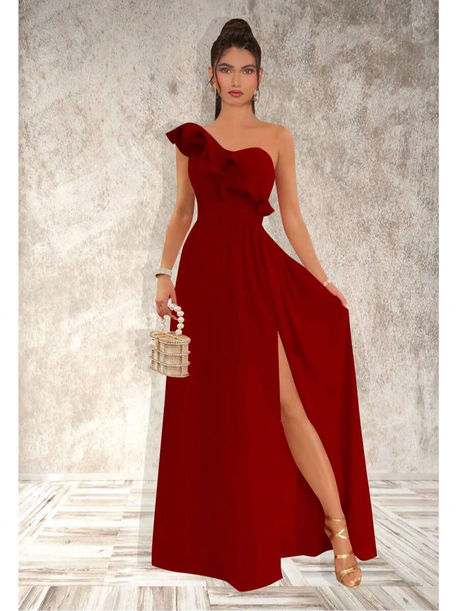 Women Maxi Dresses - 紅色 - 查看 1