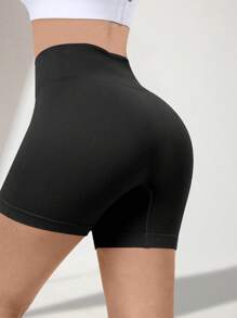 Ribbed Yoga Shorts Women Lifting Gym Shorts Sexy Elastic Sports Shorts For Workout Comfortable High Waisted Shorts Curve Solid Color Yoga Shorts Black Yoga Pants Fitness Pants Tights Leggings Sports Training