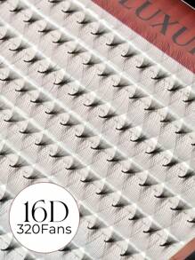 320Fans 16Rows/Box 10D/12D/14D/16D/18D/20D Premade Fans Eyelash Extensions Pointy Base Sharp Thin Root 0.05mm Thickness C Curl In 8-15mm Length - C - View 9