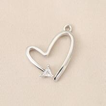 1 件/3 件 DIY 甜心镶嵌三角形锆石吊坠优雅百搭耳环可制作项链吊坠配件于各种珠宝上