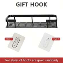 1 件免钻浴室收纳架，防水粘性收纳架，适用于洗发水和沐浴露，多功能防锈铝衣架