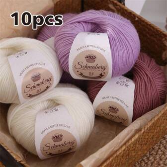 10 Skeins Of Mixed Wool Yarn, Total Weight 1.1 Lbs, Multiple Color Combinations Available. These Soft And Skin-Friendly Yarns Are Suitable For DIY Projects Such As Sweaters, Scarves, Hats And Crafts.