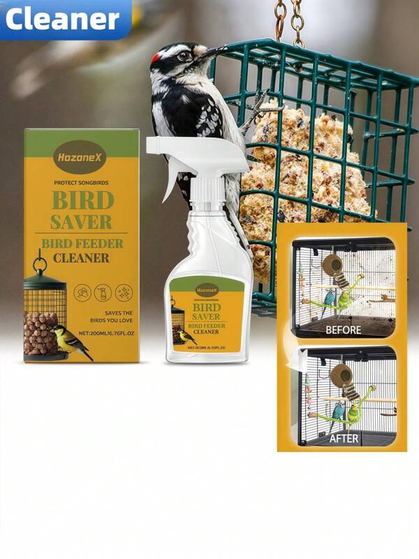 1/2 piezas Limpiador de comedero de pájaros, limpiador desodorizante suave para estaciones de alimentación de pájaros, incluye boquilla aleatoria