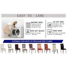 1/4/6pcs Leaf-Shaped Jacquard Dining Chair Covers - Elastic, Non-Slip, Easy To Install Chair Covers For Living Room And Kitchen Chairs - It Can Be Machine-Washed And Reused.