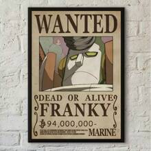 ONE PIECE 1/2/3/6件套复活节流行卡通海报印刷帆布墙画，适用于卧室、客厅、酒吧、咖啡厅、入口处，无框墙面装饰