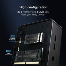 VASOUN M2S Mini PC, 512GB SSD 8GB DDR4, unterstützt erweiterbare HDD & SSD/N5095 Prozessor (bis zu 2,9GHz), Mini Desktop Computer mit WiFi/BT/HDTV x2 Unterstützung für 4K Dual Screen Anzeige, Desktop Computer für Büro, Zuhause