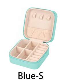 1pc Portable Travel Jewelry Storage Box, Waterproof PU Jewelry Organizer Box, Large Capacity Jewelry Display Case For Earrings, Necklaces, Rings, Watches, Bracelets, Lipsticks, Suitable For Travel, Holiday, Beach, Gift For Couple, Wife, Girlfriend, Mother, Birthday, Valentine's Day, Christmas For Women Storage Organizer Travel Essentials Back To School Dormitory Storage