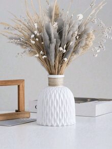 1 pieza Jarrón de plástico con efecto de onda de agua, maceta, cesta de flores para decoración de sala de estar, decoración moderna para sala de estar, gabinete de TV en el hogar - Multicolor - Ver 1