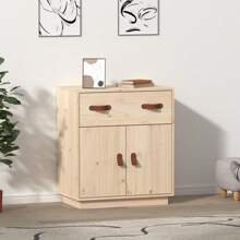 vidaXL Credenza 65,5x40x75 cm in Legno Massello di Pino