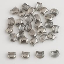 30 piezas de cuentas de cristal de vidrio electrochapado con forma de cabeza de gato de 8*10mm, cuentas espaciadoras para hacer pulseras, collares, cadenas de teléfono, decoración para ropa y zapatos