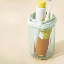 1 Set Travel Toothbrush & Cup Organizer, Portable Toothbrush Holder, Couple/Student/Business Trip Use Home Bathroom Decor