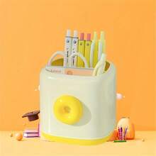 1pc Cute Circle Multi-Color Pen Holder, Lightweight PP Material, Removable, Large Capacity, Universal Storage For Office Desk, Home Desktop, Student Use, Multi-Purpose Organizer - Pen Holder - View 4