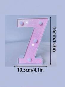 1 đèn chữ LED màu hồng sáng bóng, đèn ngủ chữ cái tiếng Anh và số chạy bằng pin, ánh sáng ấm áp, tuyệt vời cho lời cầu hôn, trang trí đám cưới, quà tặng Giáng sinh, phòng ngủ cho bé gái, khách sạn, tiệc tùng, trang trí nhà hàng, sinh nhật, đám cưới và Giáng sinh - Đèn chữ màu hồng - Xem 34