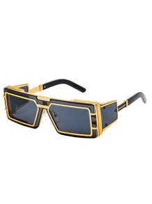 New Fashionable Retro Street Tech Futuristic High-End Fashion Glasses For Men, Personalized Suitable For Everyday Wear And Going Out