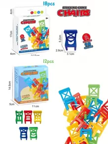 18 piezas Juego de apilamiento de sillas, juguete educativo para niños, taburetes de mesa, juguete de interacción entre padres e hijos. Adecuado para tiempo de ocio familiar/Navidad/Navidad, Juegos, Juguetes para niños, Juegos, Navidad, Juguetes para niños, Juguetes STEM, Juegos en Familia, Regalos para Gamers, Juegos, Juegos Navideños, Juguetes para Niños, Juegos, Juegos Navideños, Juguetes para Niños - Multicolor - Ver 3