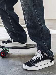 Men's Casual Autumn New Breathable Low-Top Sneakers, Comfortable And Versatile For School And Sports