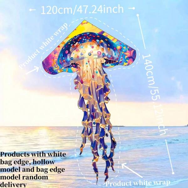 Nuova Colorata Aquilone Medusa 2025 più venduto, taglio 3D! Il prodotto ha un bordo bianco, con consegna casuale di stili traforati e bordati. Vola facilmente con poco vento, aquilone a forma di simpatica medusa con lunga coda. Edizione Speciale Nuovo Anno, Regalo Nuovo Anno!