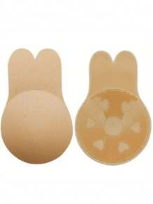 2 stuks herbruikbare siliconen borstlifttape voor vrouwen, strapless, rugloze, onzichtbare bh, bunny tepelbedekkende bh-pads, voor vrouwen