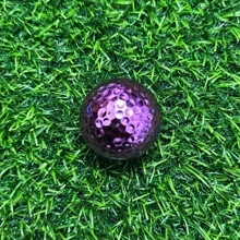 1/3/6/9 pièces de balles de golf électroplaquées personnalisables, couleurs: or, argent, bleu, violet. Structure à double couche de haute qualité, améliorant la distance et la précision, idéal pour la pratique et la compétition, cadeau parfait pour tous les golfeurs - simple mais élégant, cadeau d'anniversaire, cadeau de Noël, cadeau d'anniversaire de mariage.