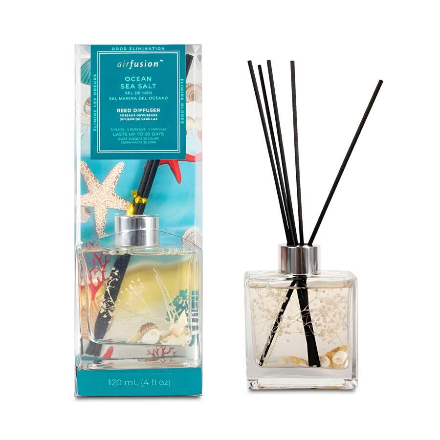 Ocean Sea Salt Reed Diffuser For Home - 120ml Long-Lasting Essential Oil Aroma, Magic Scent Diffuser For Bedroom, Bathroom, Or Living Room Decor - Ocean Sea Salt - View 1