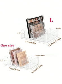 1 pièce Palette d'ombre à paupières, boîte de rangement de maquillage, organisateur de cosmétiques transparent, convient pour la coiffeuse, le comptoir de salle de bain, l'armoire de cuisine, avec 7 compartiments