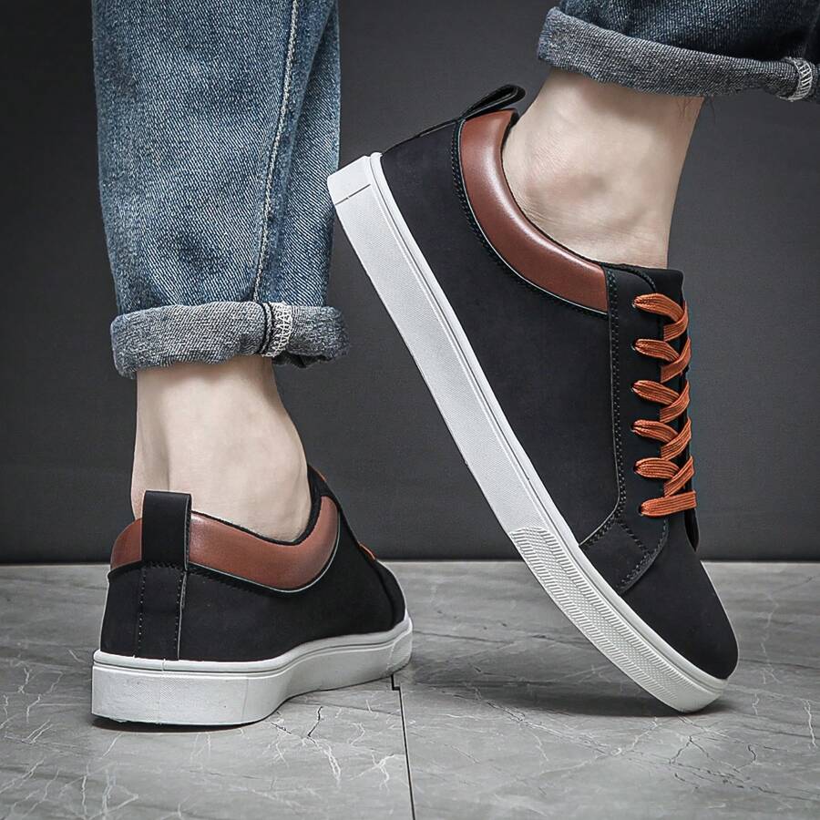 Men's Fashionable Minimalist Comfortable Slip-On Casual Sports Sneakers, Anti-Slip, Versatile For Students, All Season
