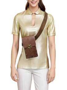 2 Pieces Set Steampunk Medieval Pouch Bag Viking Belt Leather Phone Wallet Steampunk Pirate Costume Travel Waist Fanny Packs Purse For Adult - A - View 1