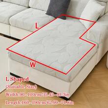 1pc Plush Jacquard Anti-Slip Sofa Seat Cushion Cover, Soft & Skin-Friendly Modern Style, Pet-Proof & Elastic Sofa Slipcover, Suitable For L-Shaped Combination Sofa And 1/2/3/4 Seat Sofa (Sold Individually)