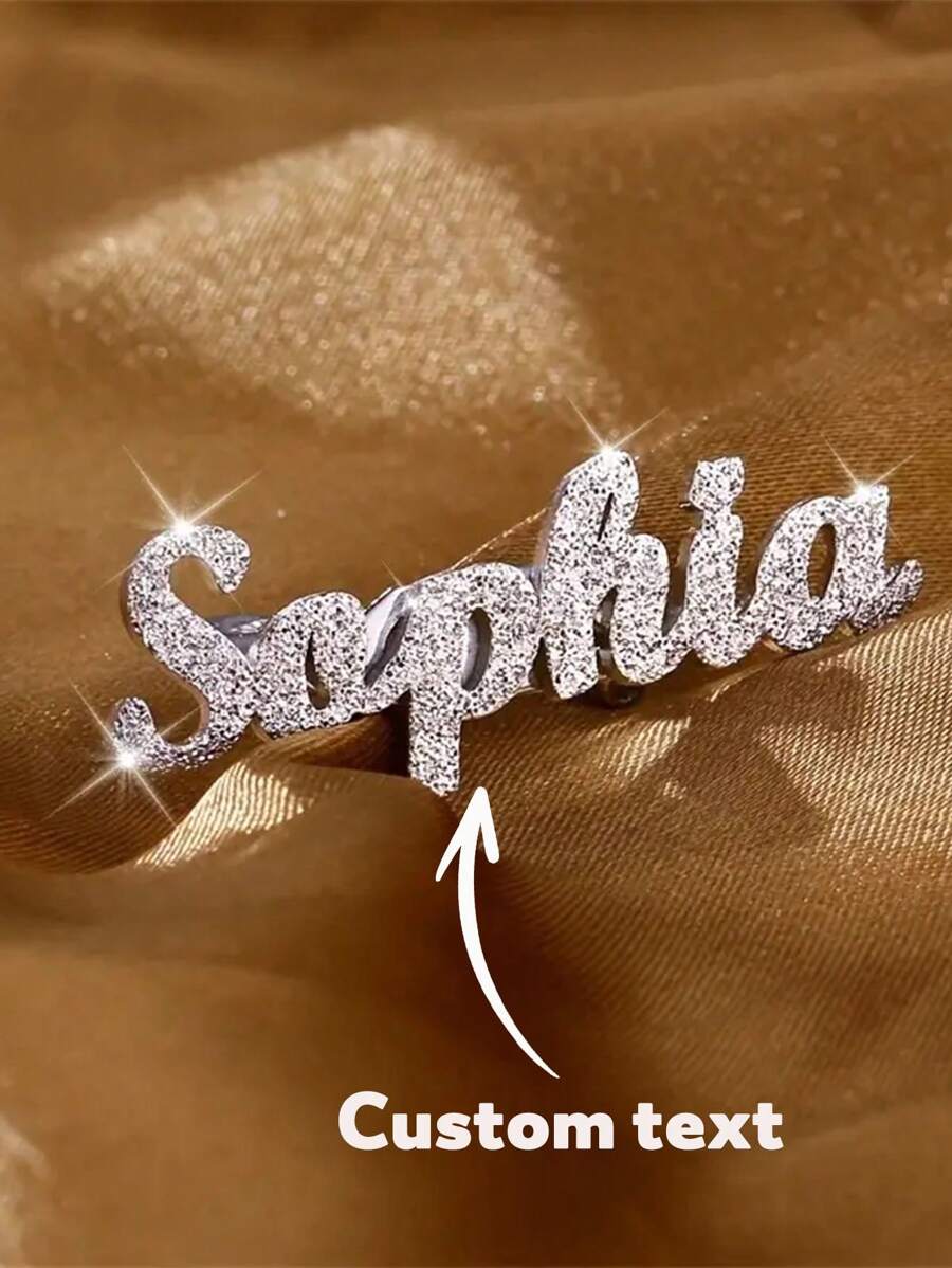 1pc Custom Engraved Matte Name Tag Pin - Elegant Stainless Steel Brooch, Business Style Jewelry Gift For Men And Women, Perfect Gift For The Holidays, Engraved, Stainless, Unisex, Casual, Custom, For Father's Day, For Graduation, For Weddings, For Housewarming, School Supplies, For Teenagers, Junior High School Students, Middle School Students, High School Senior High School Students, College Students, University Students, Freshman, Sophomore, Underclassmen,Customized Brooch,Street Casual Chic,New Year Glamour - Multicolor - View 1