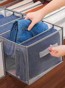 Caja de almacenamiento de 1/3 de armario para ropa, ropa interior, caja de almacenamiento de gabinete de 7 niveles lavable, organizador de almacenamiento plegable para viajes