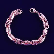 DUBSS 1 Piece Coffee Bean Cuban Link Bracelet For Men Plated Copper Hip Hop Jewelry - Chain - View 16