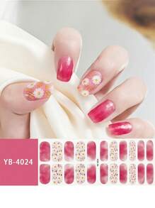 1 pieza Adhesivo de arte de uñas con decoración de mariposa de strass 3D, envoltura de esmalte de uñas de gel, resistente al agua y de larga duración